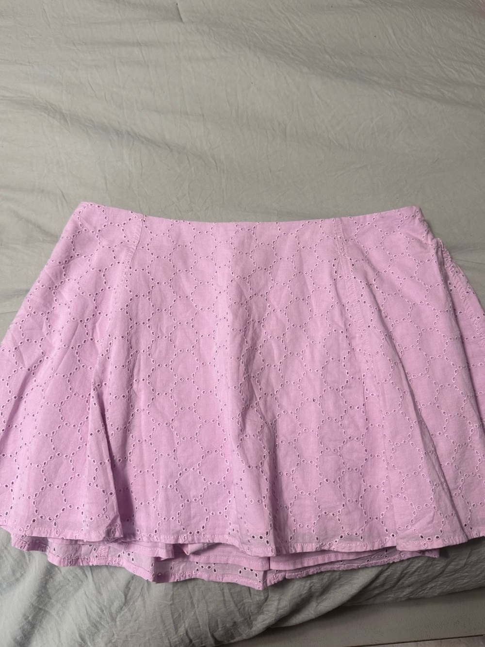 Florence by Mills: Women's Pink Eyelet A-Line Skirt
